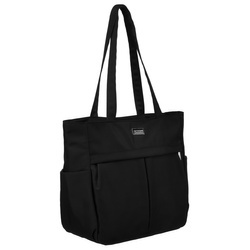 Modische Shopper Tasche A4 in Schwarz – Peterson