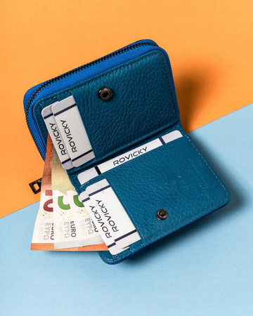 Kleine Damen Geldbörse aus Leder mit Wellenmuster – Lorenti