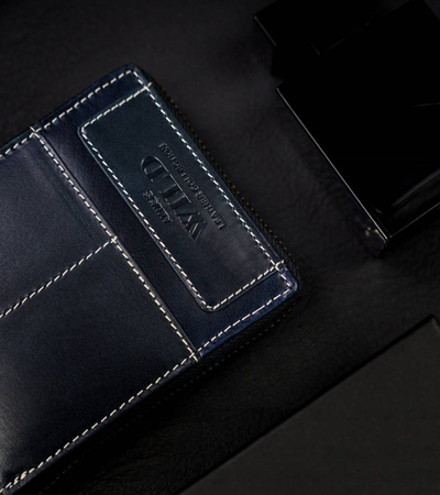 Große Herren Geldbörse aus Leder mit Reißverschluss – Always Wild