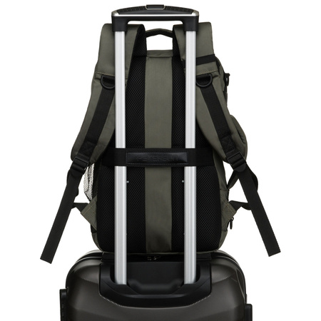 Grauer Reise-Rucksack mit atmungsaktiven Trägern, Reißverschluss – Peterson