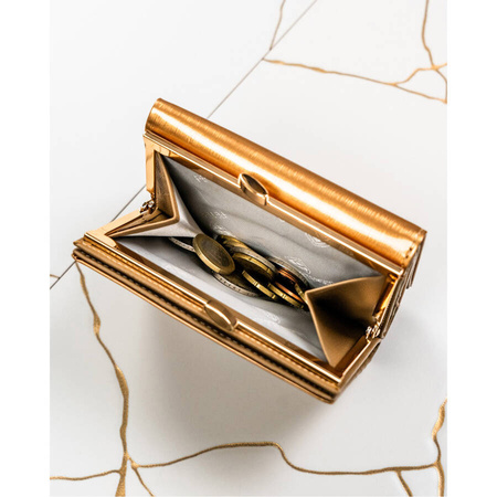 Modische goldene Damen Geldbörse aus lackiertem Echtleder – Peterson