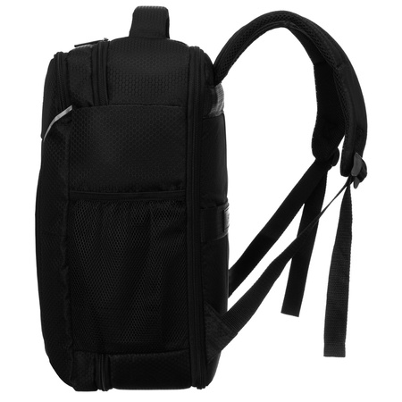Reise-Rucksack aus schwarzem Polyester, ideal als Handgepäck – Peterson