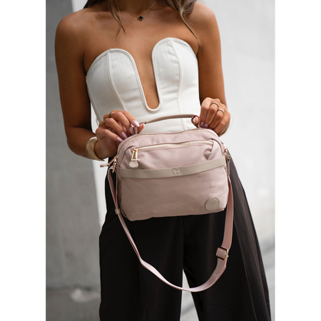 Rosa Damen-Umhängetasche aus Nylon mit Reißverschluss – Peterson