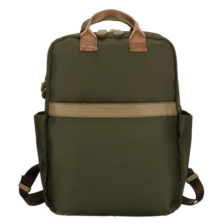 Damen-Rucksack aus Nylon in grüner Farbe mit Reißverschluss - Peterson