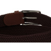 Brauner Textilgürtel aus Synthetikmaterial und Öko-Leder – Rovicky