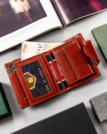 Damen Geldbörse aus Leder mit RFID-Schutz – Peterson