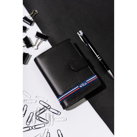 Herren Geldbörse aus Leder mit Druckknopf – Always Wild