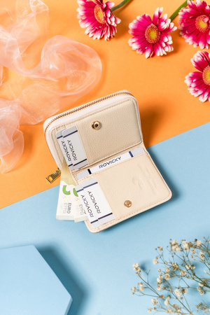 Kompakte Damen Geldbörse aus echtem Leder – Lorenti