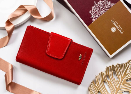 Geräumige Damen Geldbörse aus Leder mit Druckverschluss – Peterson