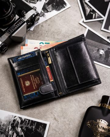 Geschenkset: Herren Geldbörse aus Leder, Kartenetui und Schlüsselanhänger – Peterson