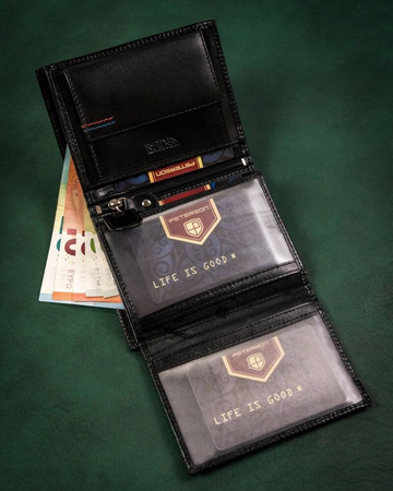 Geschenkset: Herren Geldbörse aus Leder und Schlüsselanhänger – Peterson