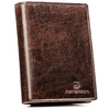 Elegante Herren-Geldbörse aus Leder in Braun ohne Außenschließe - Peterson