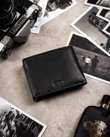 Geschenkset: kleine Herren Geldbörse aus Leder und Schlüsselanhänger – Peterson