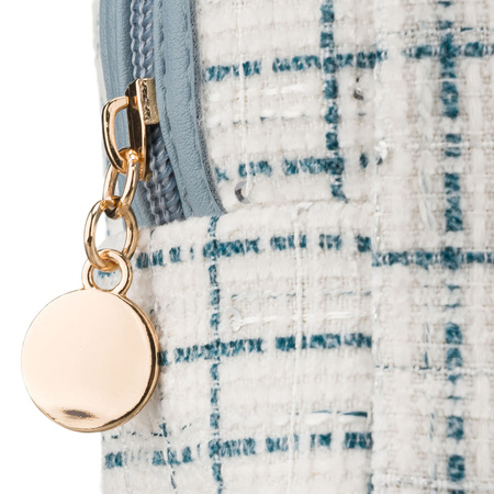 Blaue, geräumige Damen-Kosmetiktasche aus Synthetikmaterial – Rovicky