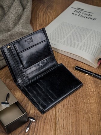 Klassische, geräumige Herren Geldbörse aus Leder – Rovicky