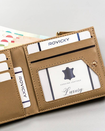 Kleine Damen Geldbörse aus Öko-Leder mit Druckknopf und Bügelverschluss – Milano Design