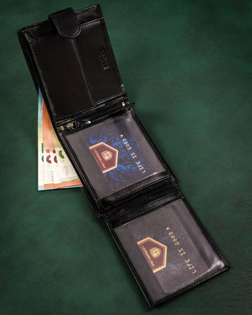 Geschenkset: Herren Geldbörse aus Leder und Schlüsselanhänger – Peterson