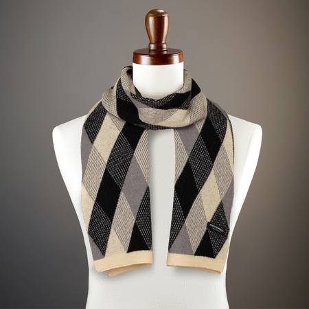 Warmer Herren Schal mit elegantem Rautenmuster – Peterson