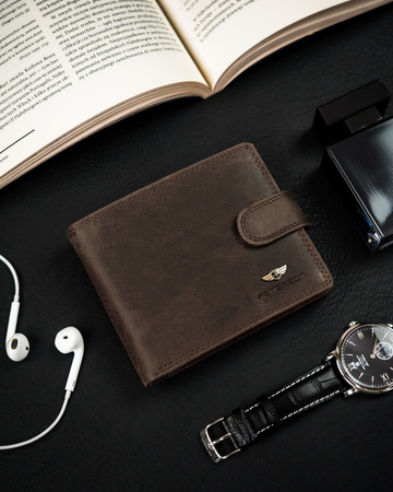 Horizontale Herren Geldbörse aus Echtleder mit RFID Protect – Peterson