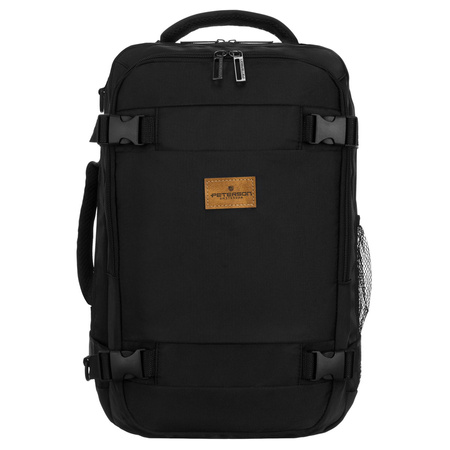 Schwarzer Reise-Rucksack aus Polyester, ideal als Handgepäck - Peterson