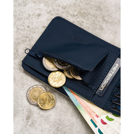 Marineblaue Herren Geldbörse aus Öko-Leder – Peterson