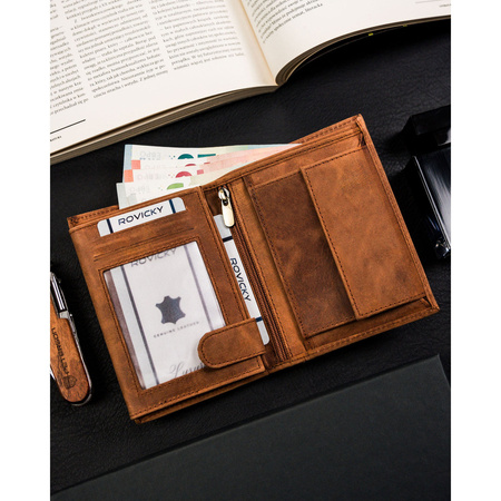 Herren Geldbörse aus Leder mit geprägtem Hundekopf