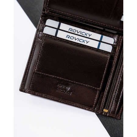 Herren Geldbörse aus Leder mit RFID – Geschenkidee – Rovicky