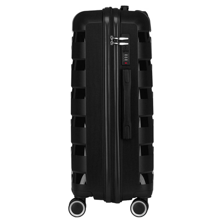 Kofferset in Schwarz aus Polypropylen mit Zahlenschlössern - Peterson