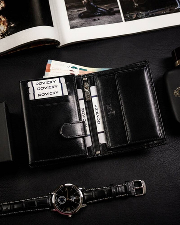 Elegante Herren Geldbörse aus Leder – Rovicky