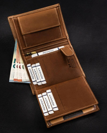 Große Herren Geldbörse Hochformat aus echtem Leder – Always Wild