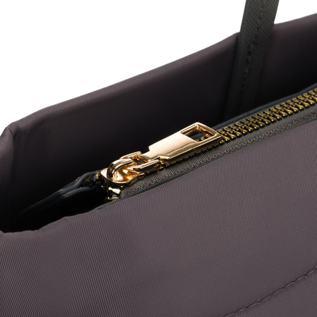 Damen-Shopper aus Nylon in Grau mit abnehmbarem, verstellbarem Gürtel - Peterson