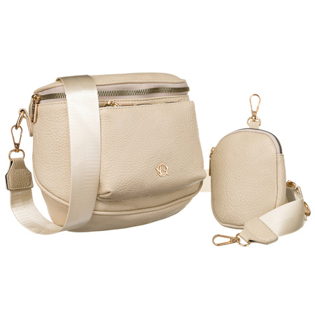 Elegante Damen-Umhängetasche aus Leder mit zusätzlicher Damen-Geldbörse – Rovicky