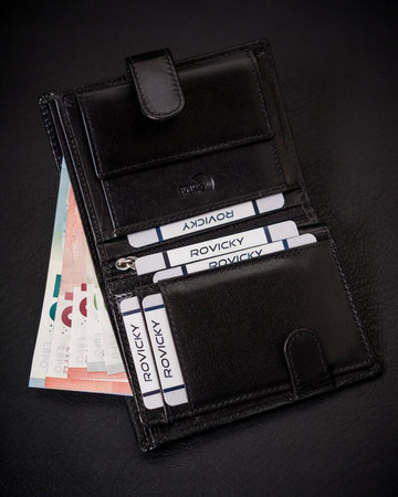 Herren Geldbörse aus Leder mit RFID-Schutz – Rovicky