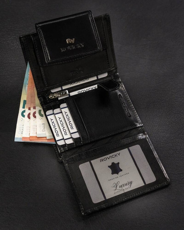 Damen Geldbörse mit Druckknopf und RFID-Schutz – Rovicky