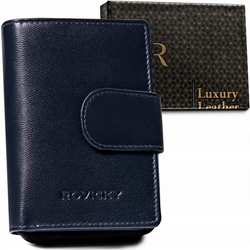 Damen Geldbörse aus Leder mit RFID Protect – Rovicky