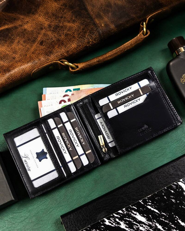 Große Herren Geldbörse aus Echtleder – Rovicky