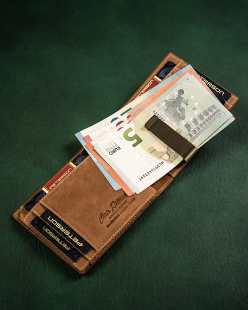 Herren Geldbörse aus Leder mit Geldklammer – Peterson