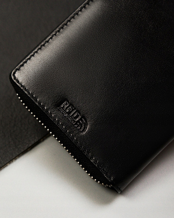 Große Herren Geldbörse mit Reißverschluss aus Leder – Peterson