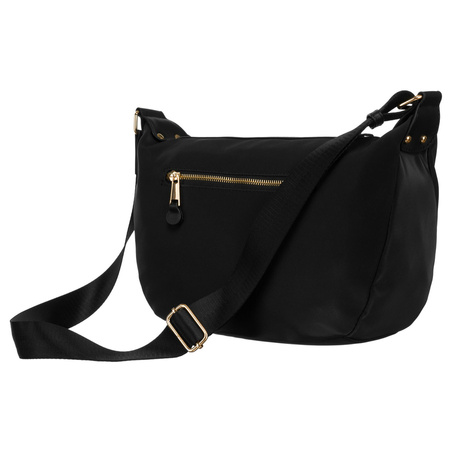 Schwarze, einteilige Umhängetasche mit verstellbarem Gurt – Peterson