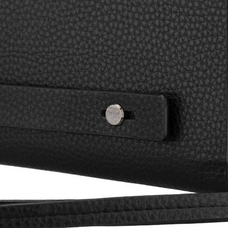 Herren-Handgelenktasche aus Öko-Leder in Schwarz – Rovicky