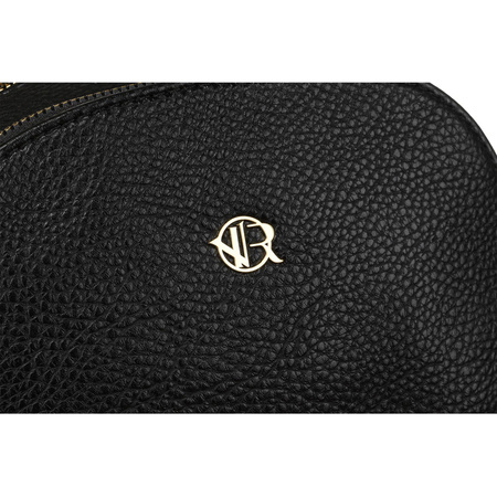 Schwarzer Damen-Rucksack aus Lederimitat mit Taschen – Rovicky