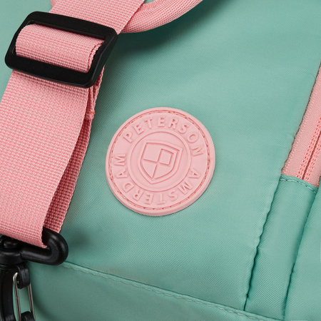 Minz-rosa Wochenend-Reisetasche mit einem Thermofach für Schuhe – Peterson