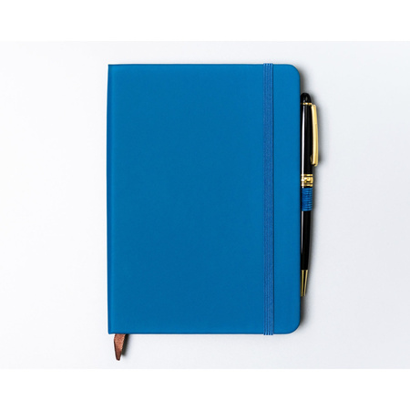 Blaues Notizbuch im B6-Format, bedruckt mit Punkten - Peterson