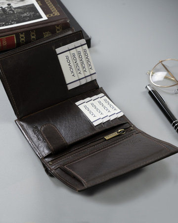 Pionier Herren Geldbörse aus Leder ohne Verschluss – Rovicky