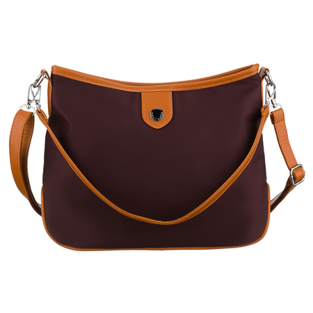 Städtische Damen-Handtasche aus Polyester und Öko-Leder in Bordeaux, ein Fach – Peterson