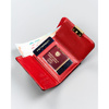 Kleine Damen-Geldbörse aus Leder in Rot mit Druckknopf und Schnappverschluss – Peterson
