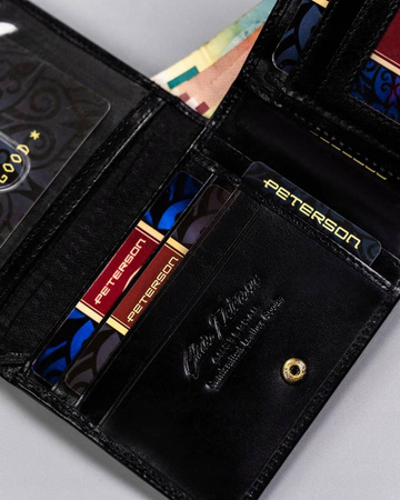 Große Herren Geldbörse aus Leder ohne Verschluss – Peterson