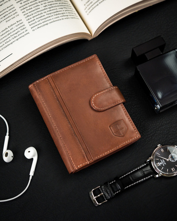 Zippbare Herren Geldbörse aus Leder für Karten – Peterson