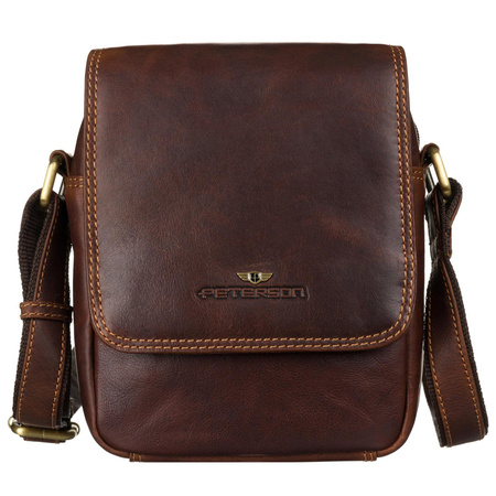 Kleine Herren Umhängetasche aus echtem Leder – Peterson