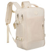 Praktischer Reise-Rucksack in Ecru, ausgestattet mit einem Netzfach und Kompressionsriemen – Peterson